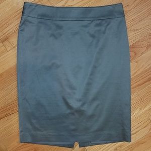 Ann Taylor Suiting Silver Skirt